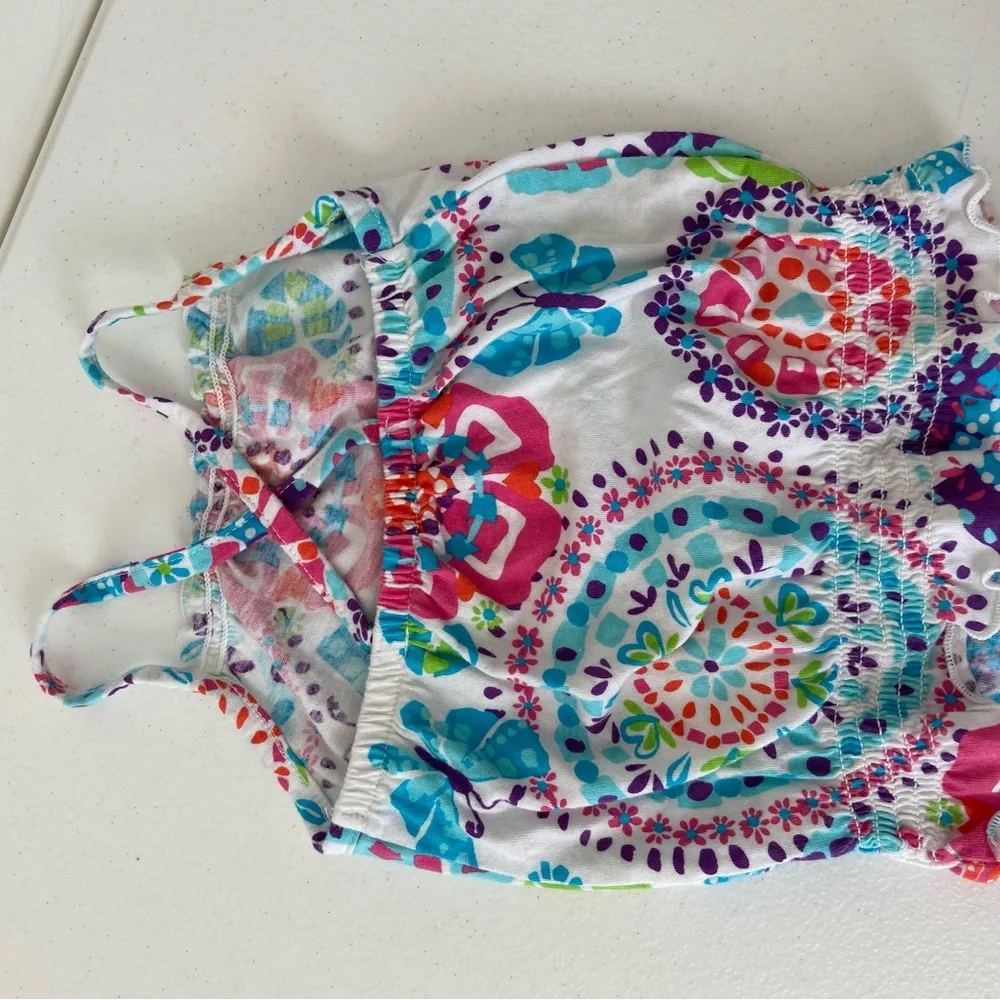 EUC‎ | Children’s Place girl’s multicolor butterfly tank skirt set 12-18 months - Picture 4 of 8